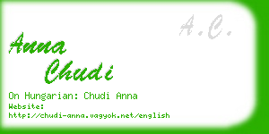 anna chudi business card